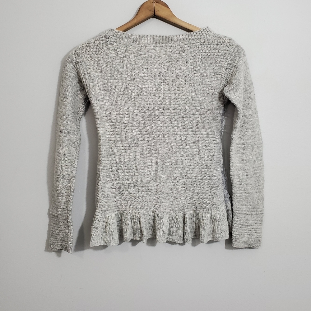Anthro Sleeping on Snow Wool Blend Ruffled Hem Sweater - Picture 2 of 4